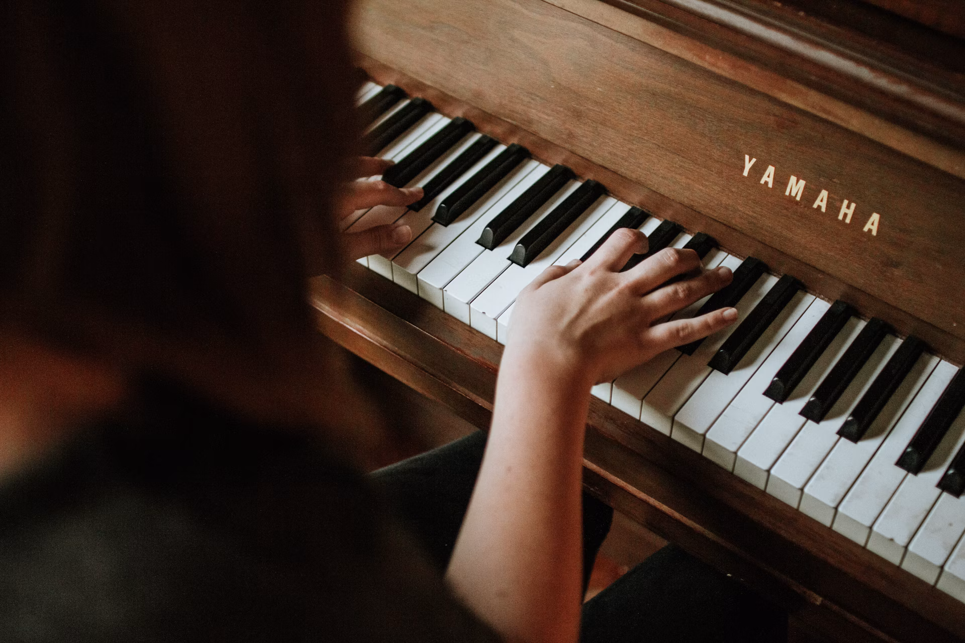 Grand piano keys background